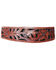 Image #2 - Kobler Women's Hand Tooled Inlay Belt, Dark Brown, hi-res