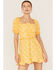 Image #1 - Show Me Your Mumu Women's Sophie Floral Print Mini Dress, Mustard, hi-res