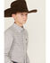 Image #2 - Ariat Boys' Classic Geo Print Long Sleeve Button-Down Western Shirt, White, hi-res