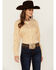 Image #1 - Cinch Women's Striped Long Sleeve Button-Down Western Shirt, Gold, hi-res