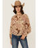 Image #1 - Cleo + Wolf Women's Bridgette Floral Print Long Sleeve Blouse, Oatmeal, hi-res