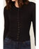Image #3 - Idyllwind Women's Norwood Solid Long Sleeve Snap Thermal Shirt, Black, hi-res