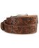 Image #2 - Justin Men's Floral Tooled Leather Belt, Tan, hi-res