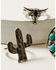 Image #3 - Shyanne Women's Silver & Turquoise Cactus Longhorn 3-Piece Ring Set, Silver, hi-res