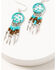 Image #2 - Shyanne Women's 6-piece Silver & Turquoise Longhorn Dreamcatcher Earrings Set, Silver, hi-res