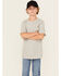 Image #1 - Carhartt Boys' Solid Short Sleeve Pocket T-Shirt , Grey, hi-res