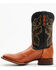 Image #3 - Cody James Men's Exotic Ostrich Western Boots - Broad Square Toe , Cognac, hi-res