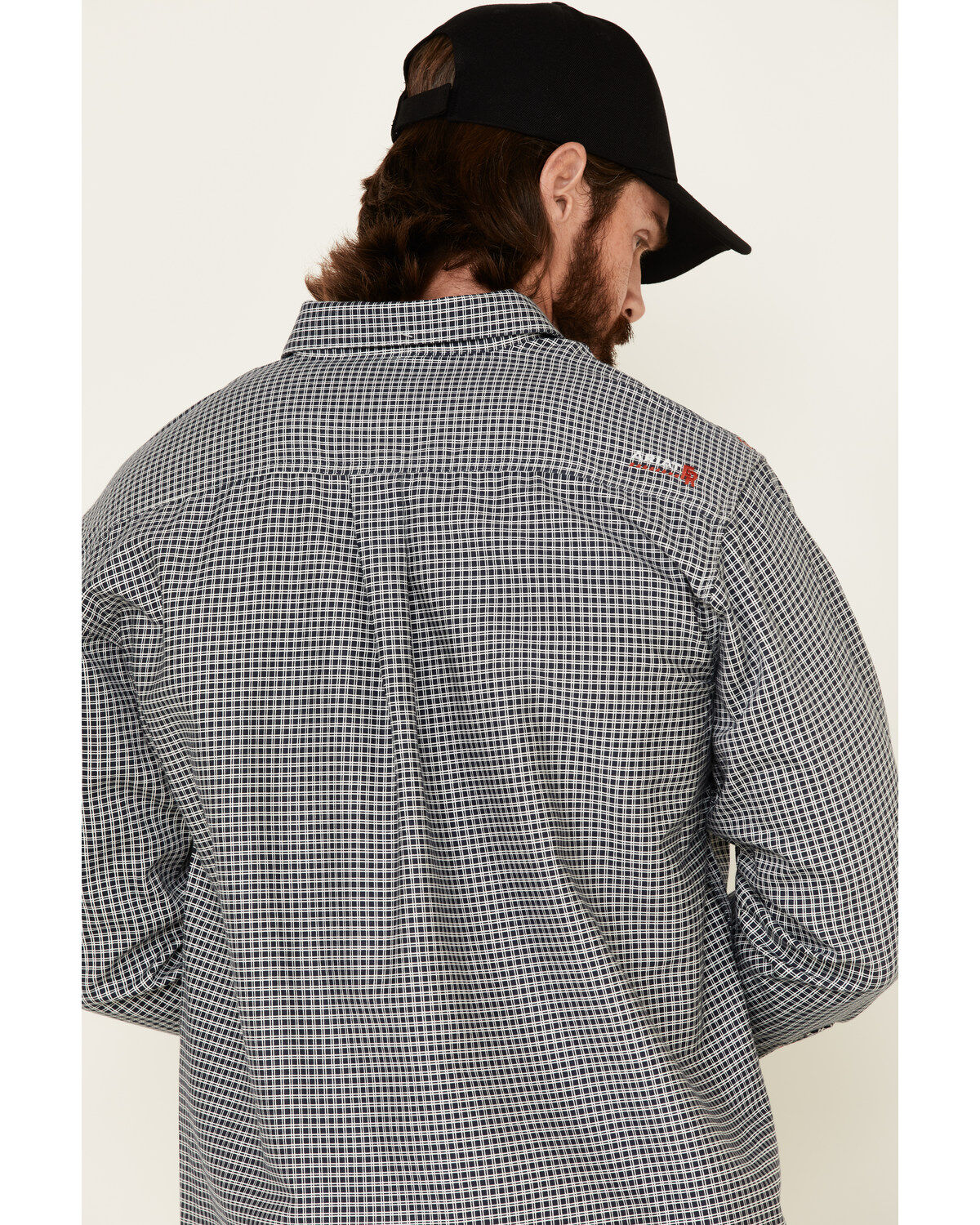 Image #5 - Ariat Men's FR Check Long Sleeve Work Shirt, Blue, hi-res