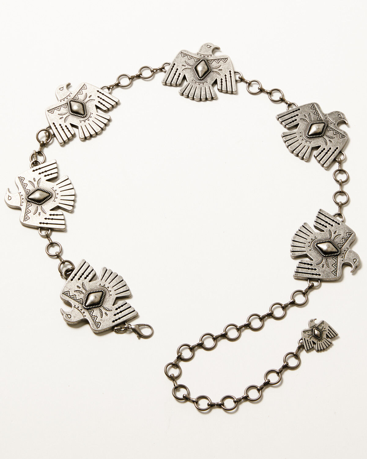 Image #3 - Idyllwind Women's Thunderbird Chain Belt, Silver, hi-res