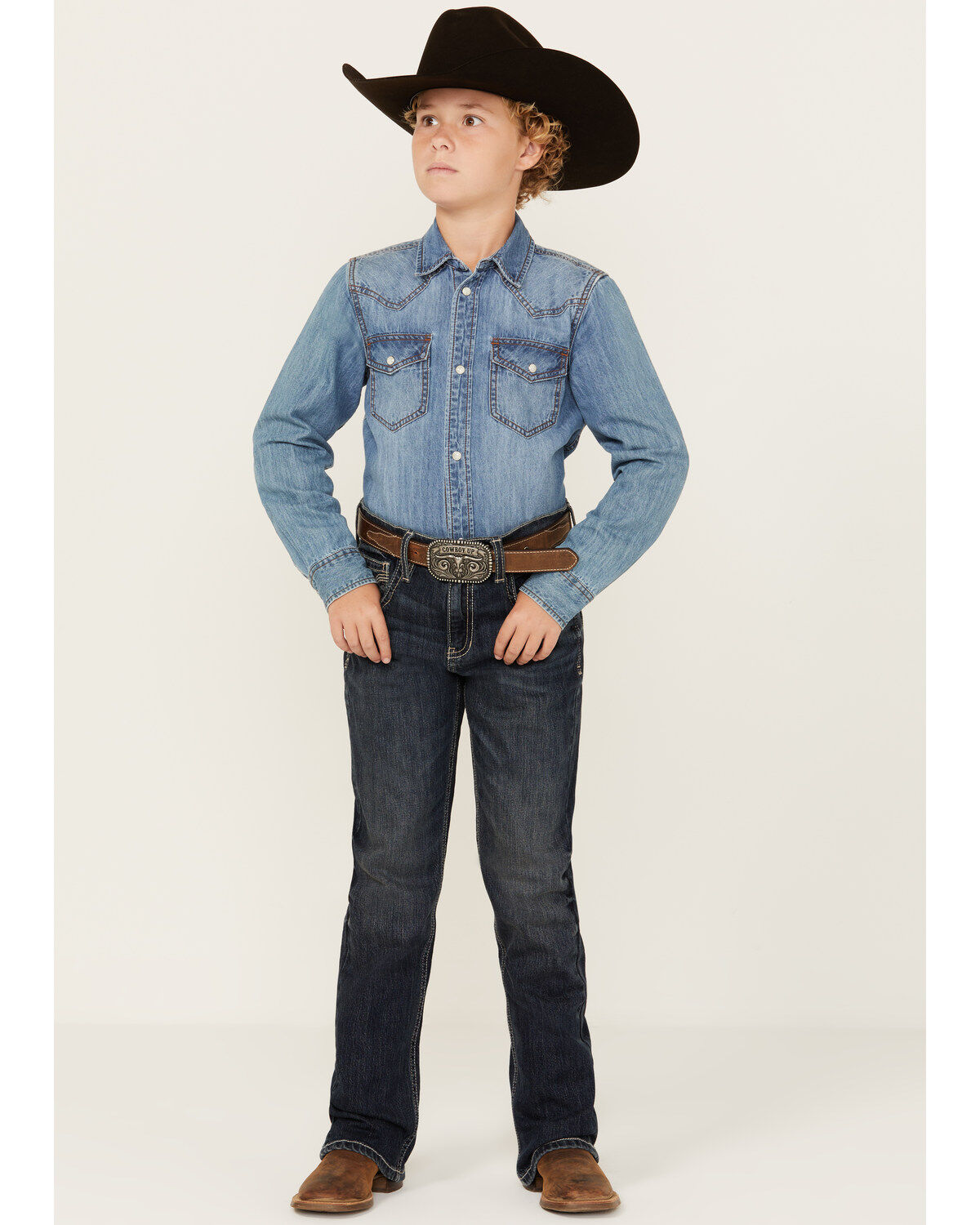 Image #3 - Cody James Boys' Dark Wash Moonlight Slim Bootcut Stretch Denim Jeans, Dark Wash, hi-res