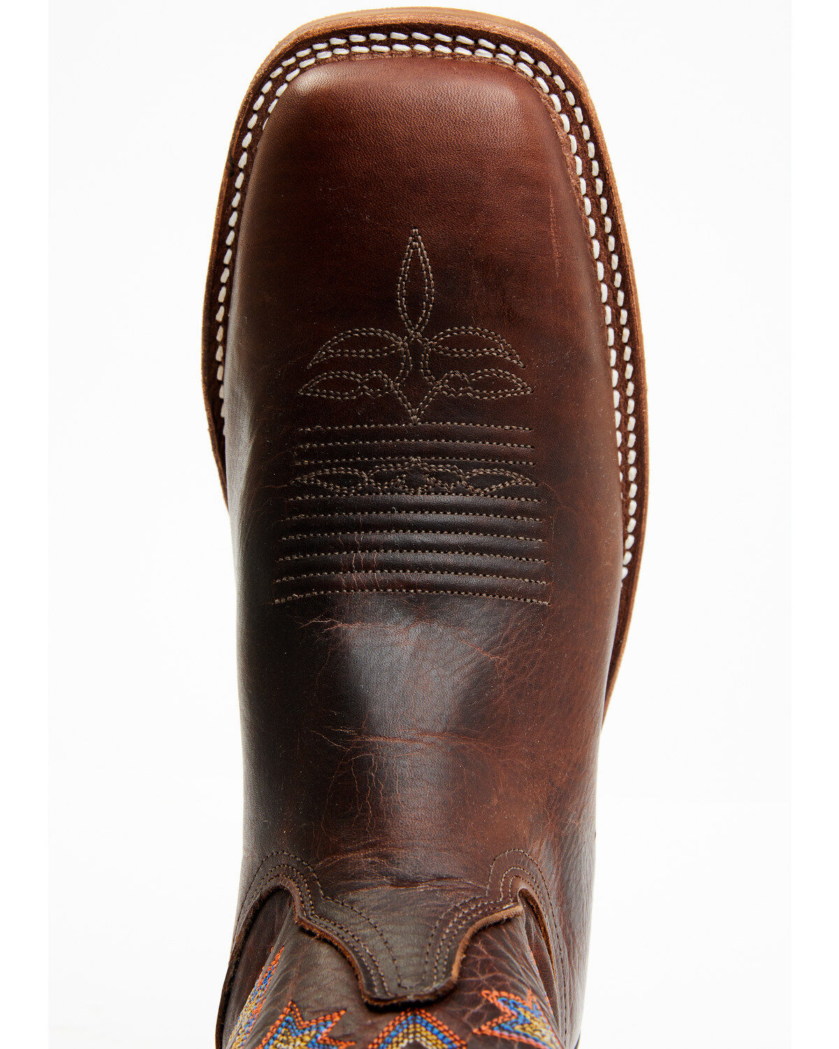 Image #6 - Justin Men's Bent Rail Bender Performance Western Boots - Broad Square Toe, Chocolate, hi-res