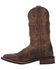 Image #3 - Laredo Men's Arlo Bucklace Fancy Sidewinder Western Boots - Broad Square Toe , Brown, hi-res