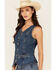 Image #2 - Levi's Women's Longline Denim Vest, Blue, hi-res