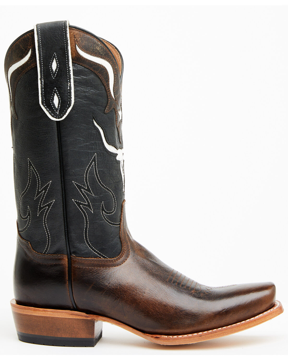 Image #2 - Moonshine Spirit&reg; Men's Showtime Longhorn Inlay Western Boots - Square Toe, Brown, hi-res