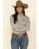 Image #6 - Wrangler Women's Solid Long Sleeve Snap Denim Shirt, Grey, hi-res