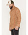 Image #2 - Resistol Men's Welby Plaid Button Down Western Shirt , Lt Brown, hi-res