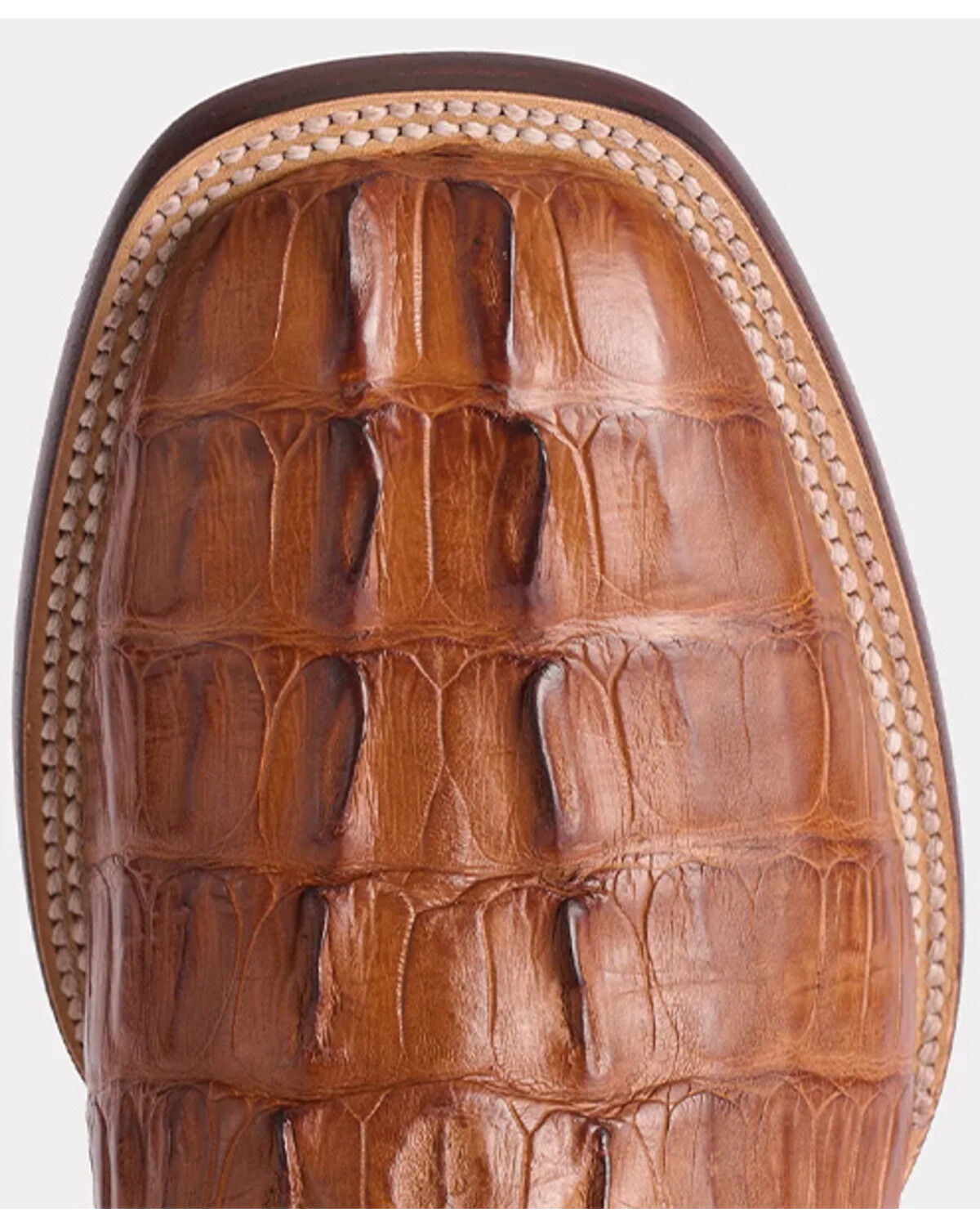 Image #5 - Lucchese Men's Hendrik Exotic Caiman Western Boots - Broad Square Toe, Cognac, hi-res