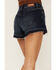 Image #4 - Shyanne Women's Mid Rise 3 1/2" Released Hem Shorts, Dark Wash, hi-res