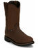 Image #1 - Justin Men's Drywall Waterproof Work Boots - Soft Toe, Brown, hi-res