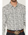 Image #3 - Gibson Trading Co Men's Bone Ridge Paisley Print Long Sleeve Snap Western Shirt - Tall, Ivory, hi-res