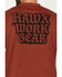 Image #4 - Hawx Men's Solid Graphic Short Sleeve Pocket Work T-Shirt, Dark Orange, hi-res