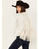 Image #4 - Vocal Women's Rhinestone Cropped Faux Suede Vest, Natural, hi-res