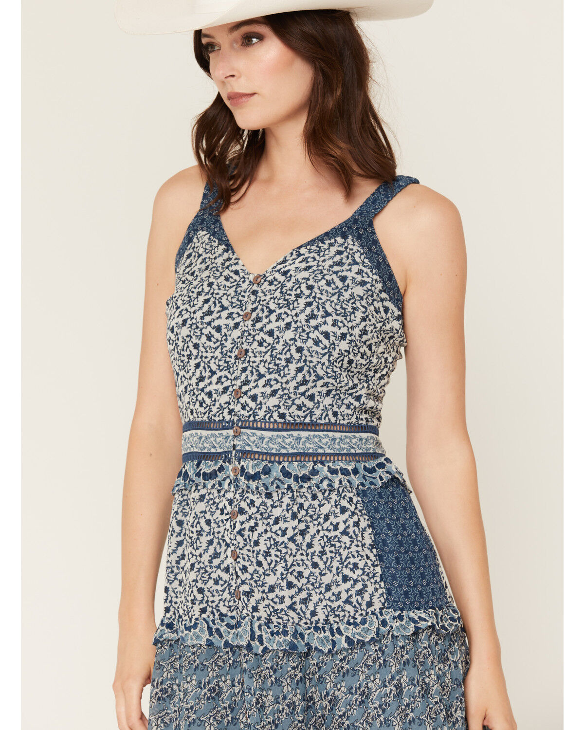 Image #2 - Idyllwind Women's Flora Button Front Midi Dress, Light Blue, hi-res