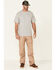 Image #2 - Hawx Men's Solid Light Gray Forge Short Sleeve Work Pocket T-Shirt , Light Grey, hi-res