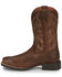 Image #3 - Justin Men's Canter Pull-On Work Boots - Steel Toe , Brown, hi-res