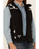 Image #3 - Cowgirl Hardware Girls' Cow Print Yoke Poly Shell Vest, Black, hi-res