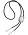 Image #1 - Montana Silversmiths Men's Scalloped Square Bolo Tie, Silver, hi-res