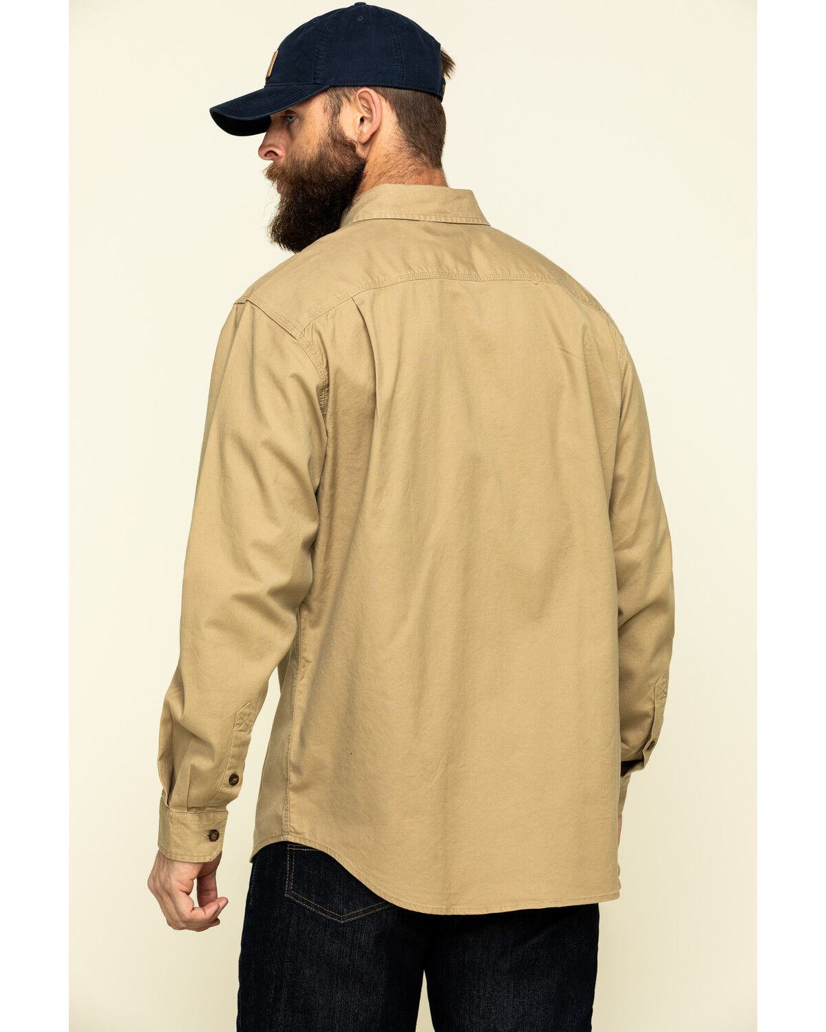 Image #2 - Carhartt Men's Rugged Flex&reg; Rigby Long Sleeve Work Shirt - Tall, Beige/khaki, hi-res