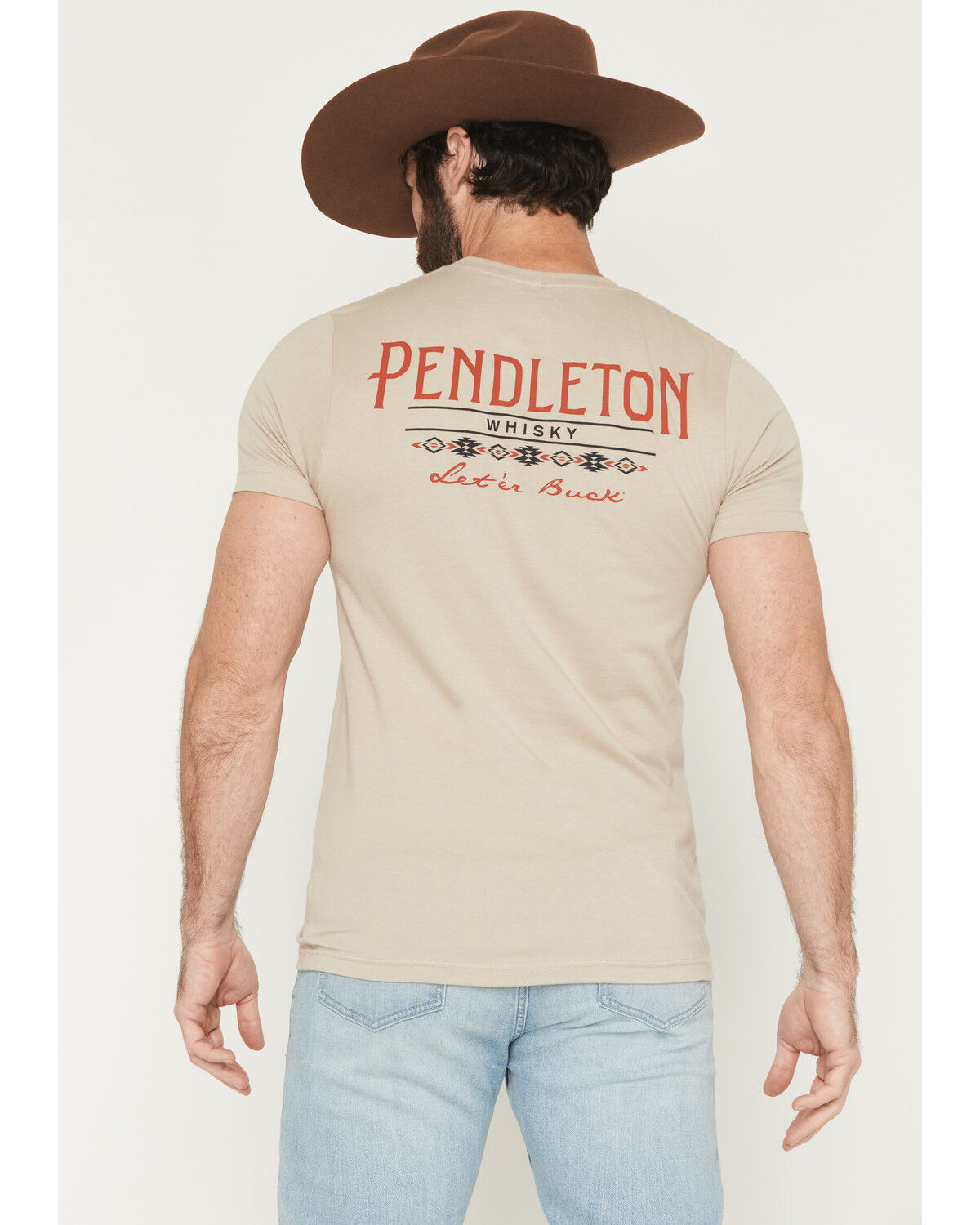Pendleton Men's Whiskey Short Sleeve Graphic T-Shirt, Tan, hi-res
