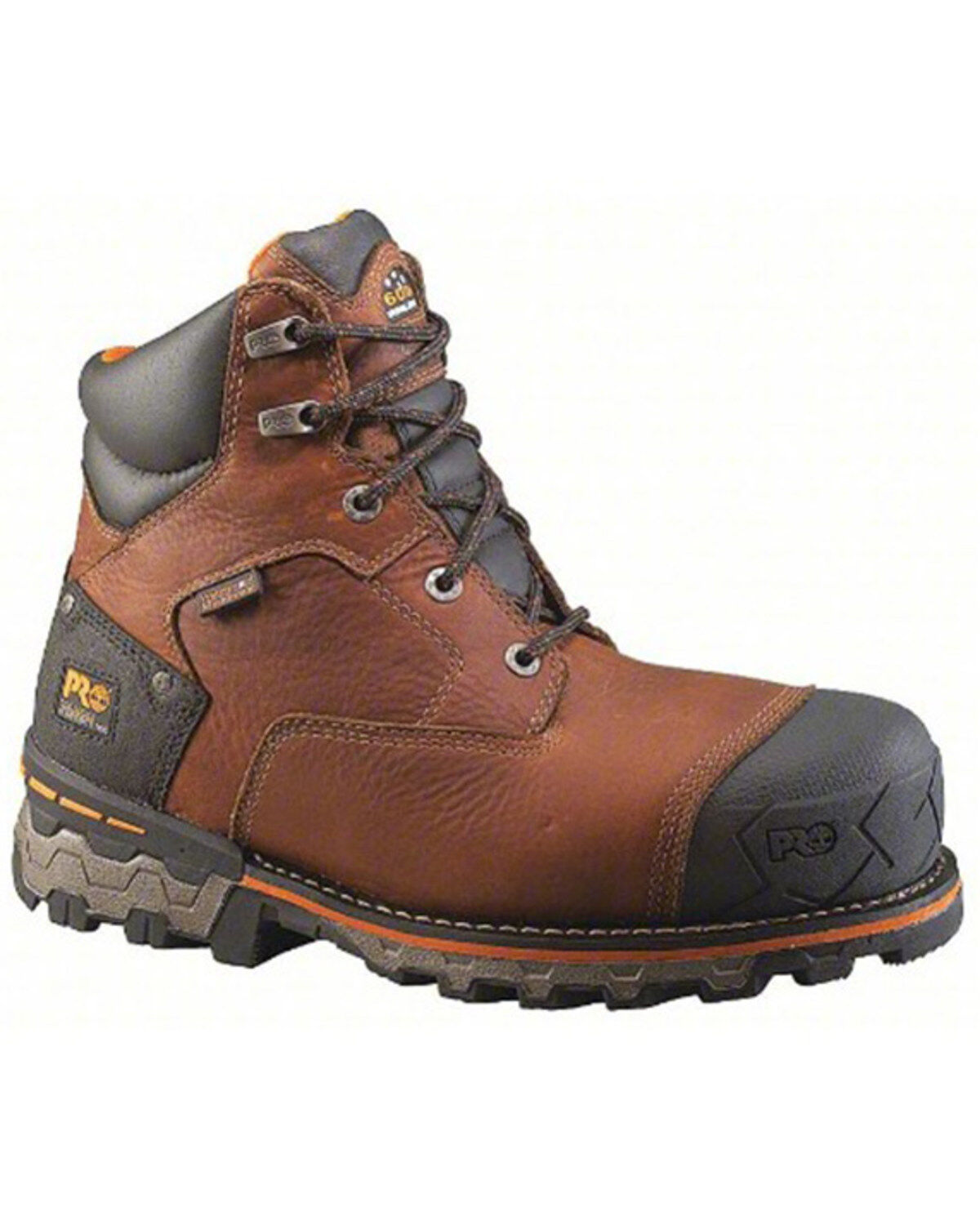 Timberland PRO Men's 6" Boondock Waterproof Work Boots - Composite Toe, Brown, hi-res