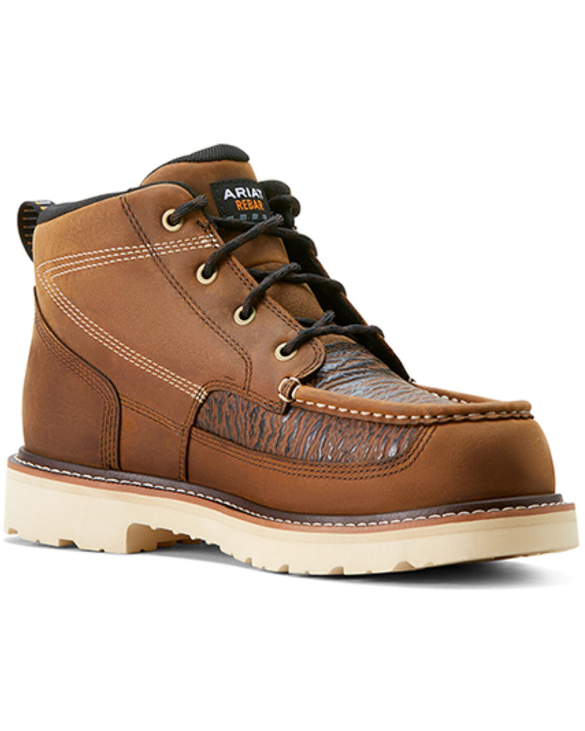 Image #1 - Ariat Men's 5.5" Rebar Lift Chukka Moc Work Boots - Composite Toe, Brown, hi-res