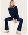 Image #1 - Cleo + Wolf Women's Cropped Corduroy Jacket, Indigo, hi-res