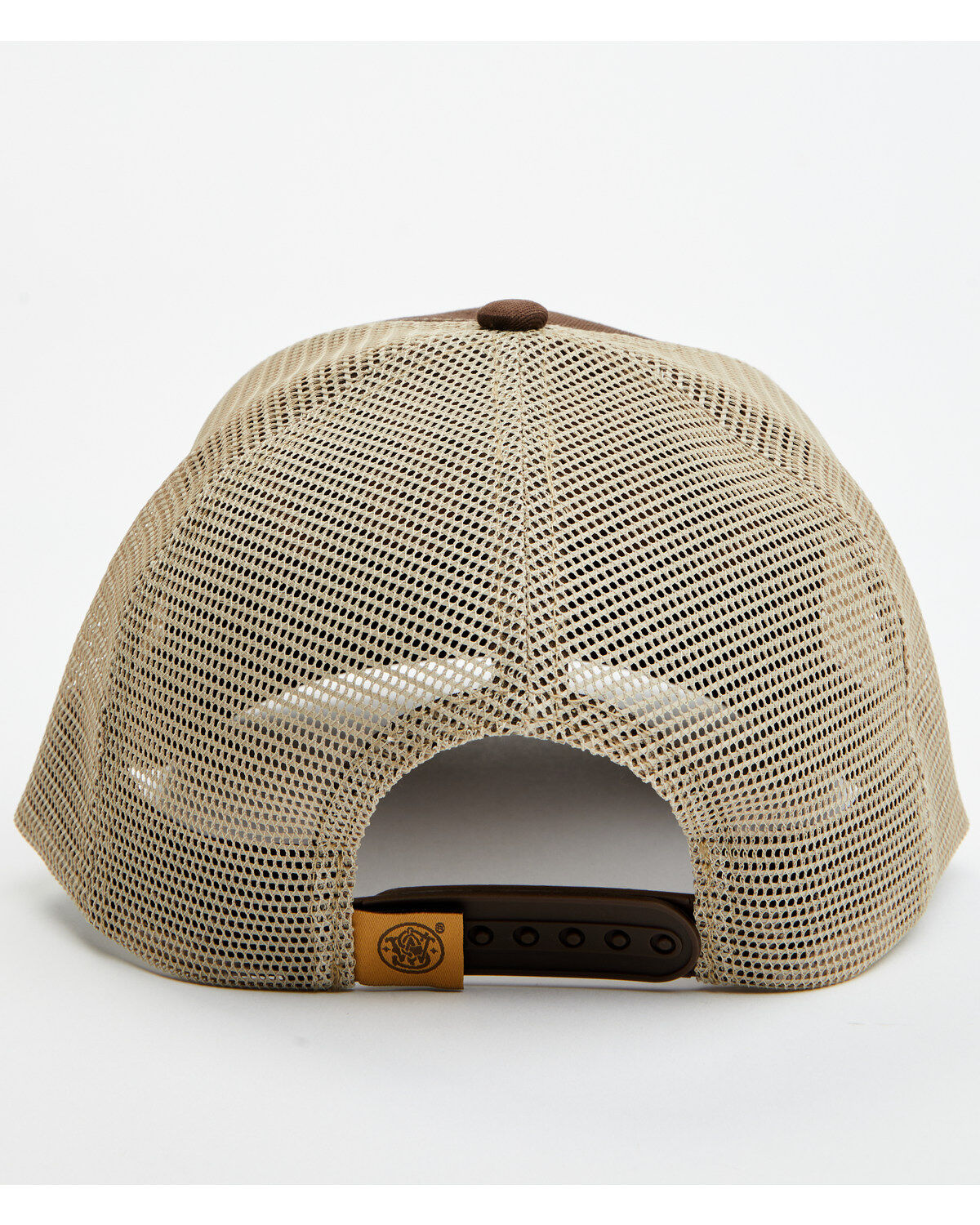 Image #3 - Smith & Wesson Men's Stamp Rope Patch Trucker Cap, Brown, hi-res