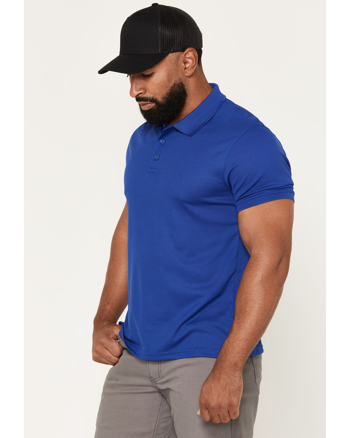 Image #2 - Strauss Men's Short Sleeve Performance Polo Shirt, Royal Blue, hi-res