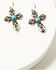 Image #3 - Shyanne Women's Stone Chip Cross Necklace and Earing Jewelry Set - 2 Piece , Turquoise, hi-res