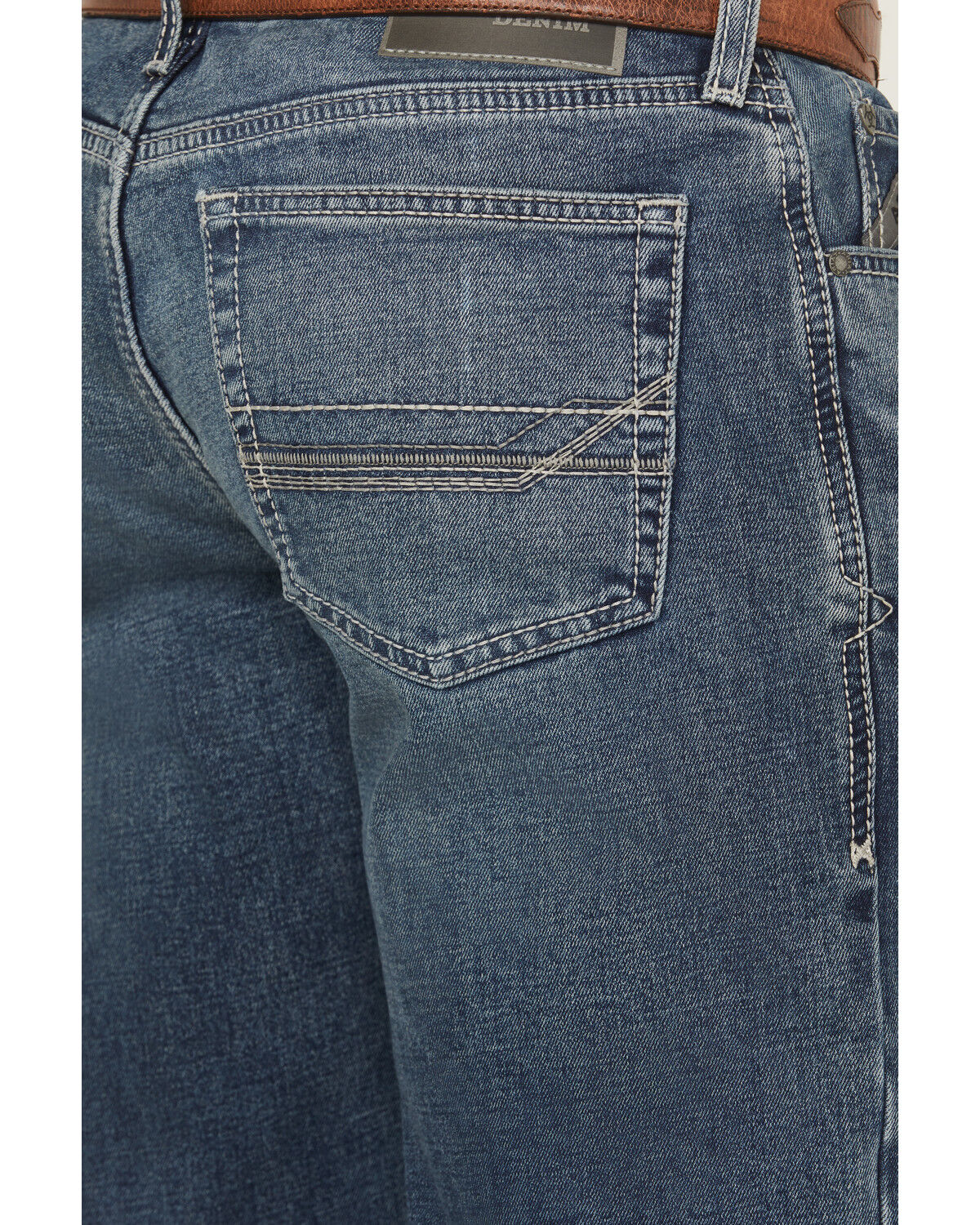 Image #4 - Ariat Men's M4 Silas Dayne Medium Wash Relaxed Bootcut Stretch Denim Jeans - Big, Medium Wash, hi-res