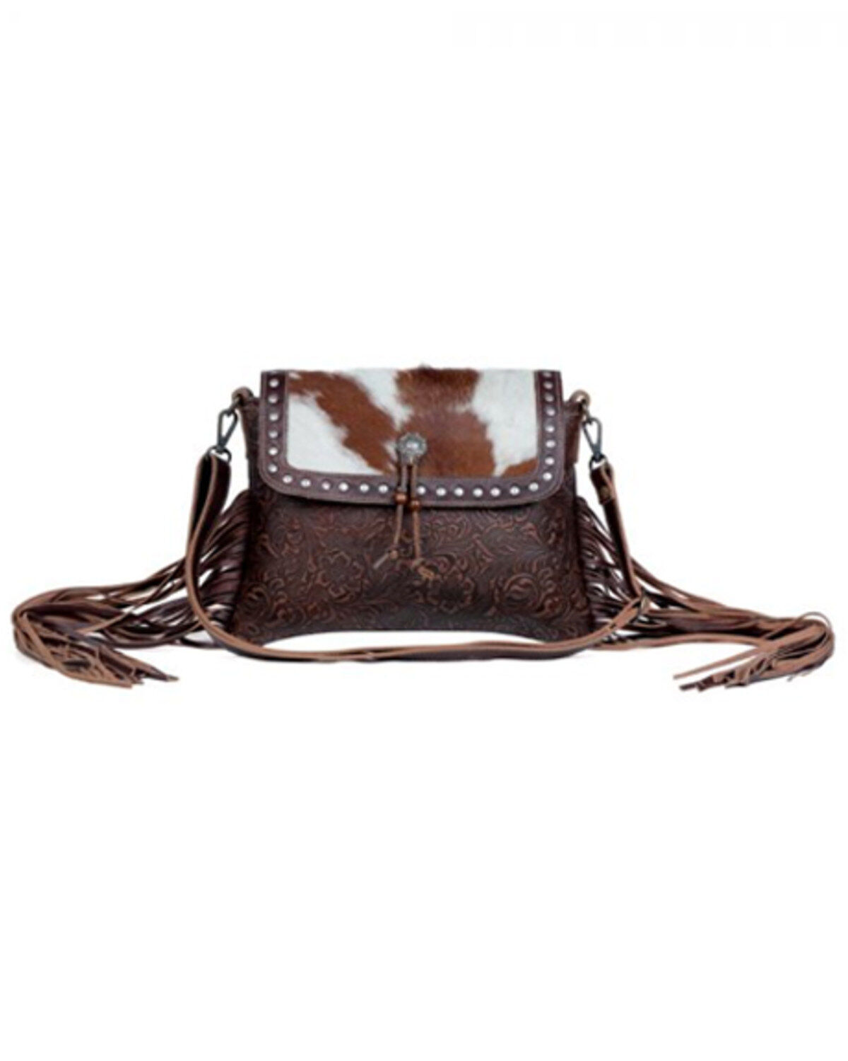 Myra Women's Cowhide Crossbody Bag, Brown, hi-res