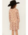 Image #4 - Hayden LA Girls' Floral Drop Waist Dress, Rust Copper, hi-res