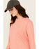 Image #2 - Carhartt Women's Tencel&trade; Fiber Series Relaxed Fit Sweatshirt, Coral, hi-res
