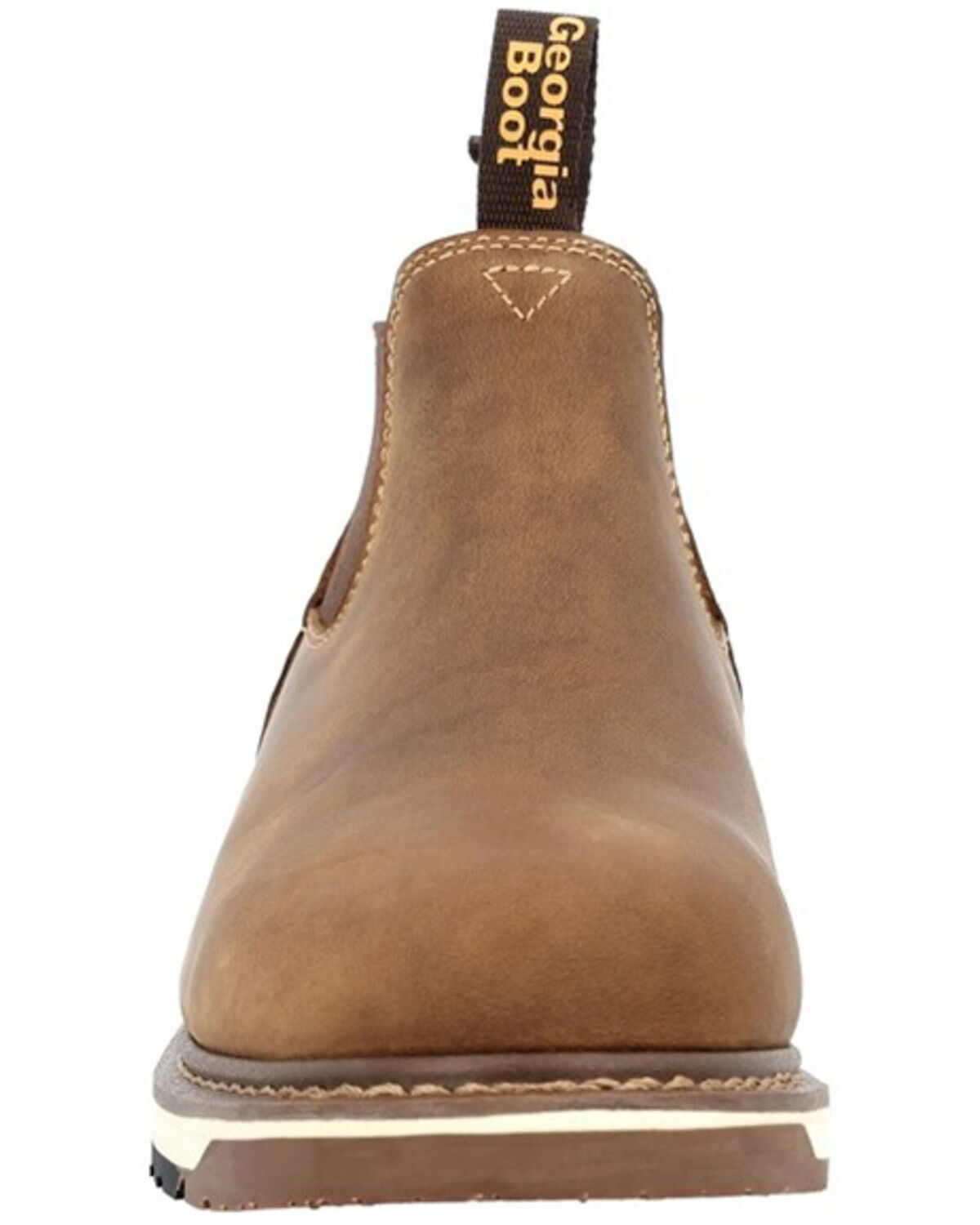 Image #4 - Georgia Boot Men's AMP LT Wedge Chelsea Romeo Work Boot - Soft Toe, Brown, hi-res
