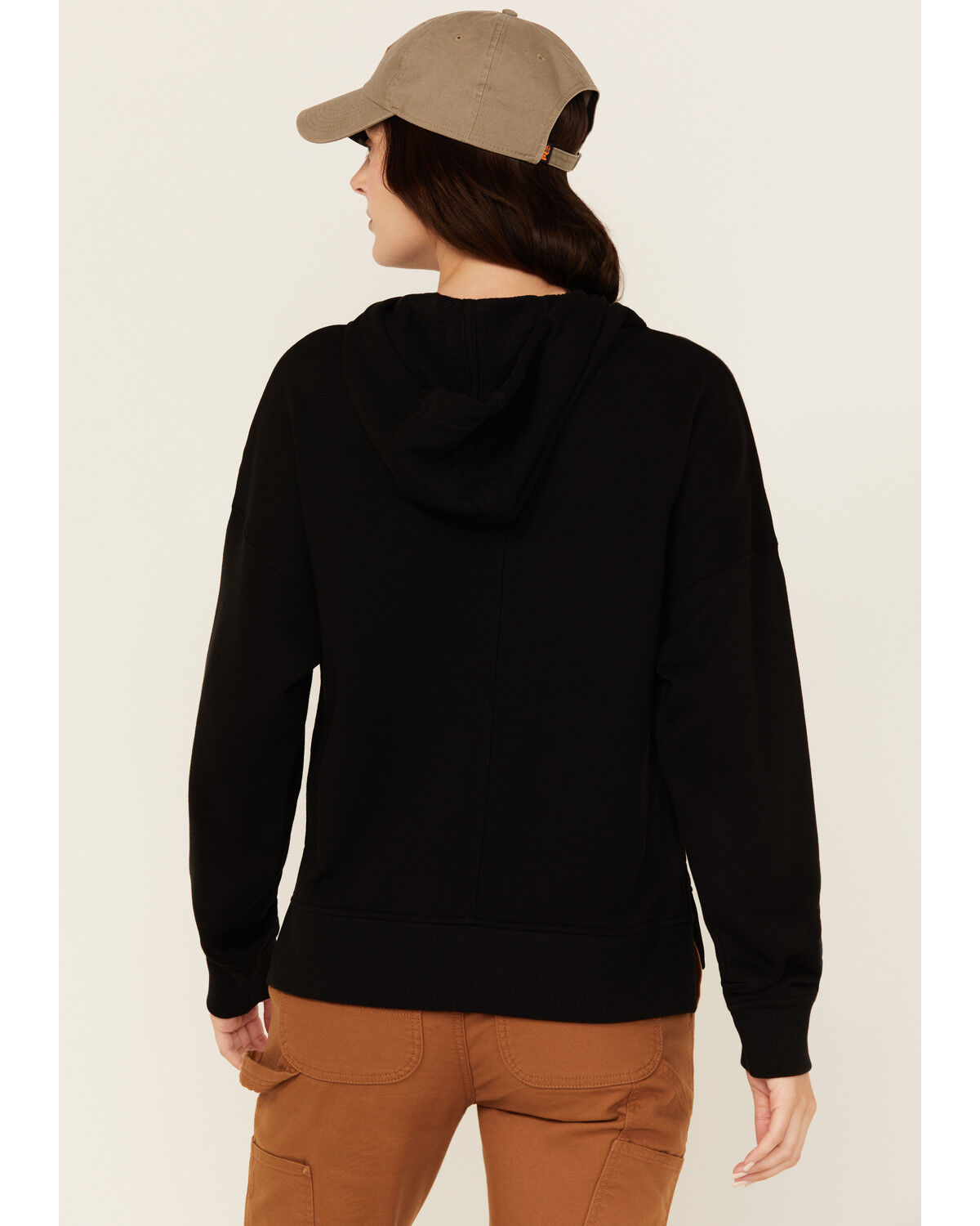 Image #4 - Carhartt Women's Tencel&trade; Fiber Series Loose Fit Graphic Hoodie, Black, hi-res