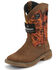 Image #1 - Justin Men's Stampede Rush Western Work Boots - Square Toe, Orange, hi-res