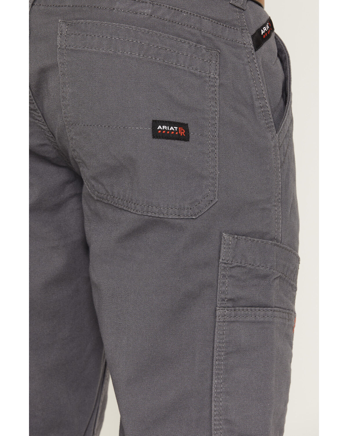 Image #4 - Ariat Men's FR M5 Duralight Stretch Canvas Straight Work Pants, Grey, hi-res