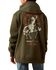 Image #1 - Ariat Boys' Rodeo Logo Graphic Hooded Sweatshirt, Green, hi-res