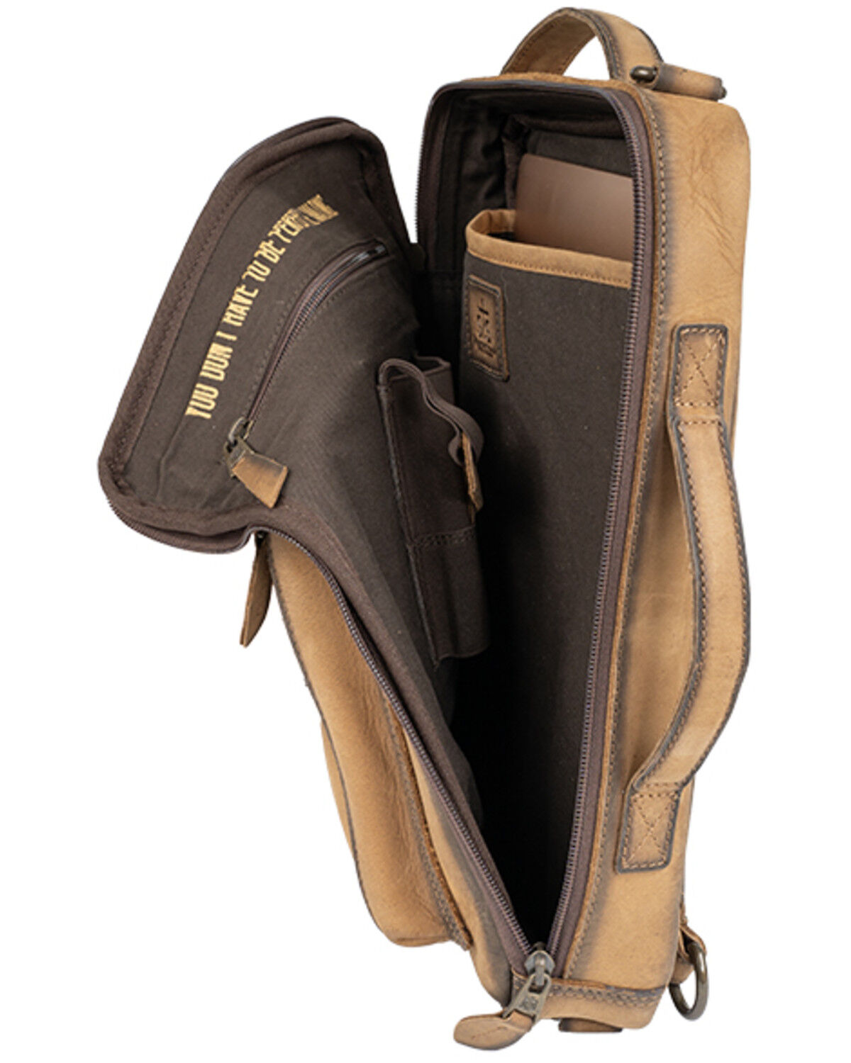 Image #7 - STS Ranchwear by Carroll Baroness Basic Bliss Shiloh Messenger Backpack, Brown, hi-res