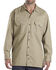 Image #2 - Dickies Men's Solid Twill Long Sleeve Work Shirt - Folded, Khaki, hi-res